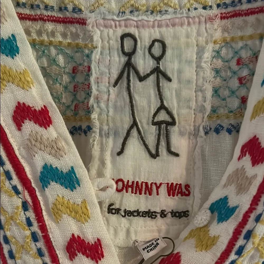 Johnny Was Multicolor Embroidered Top - Picture 3 of 8